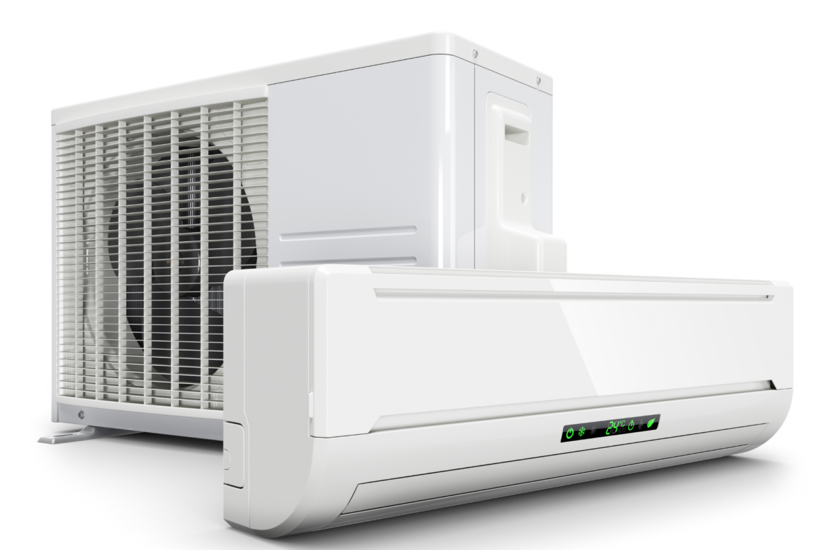 ductless heat pump indoor and outdoor units