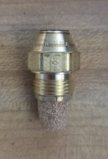 Oil furnace nozzles can clog over time and need to be checked regularly to make sure fuel atomization is happening correctly.