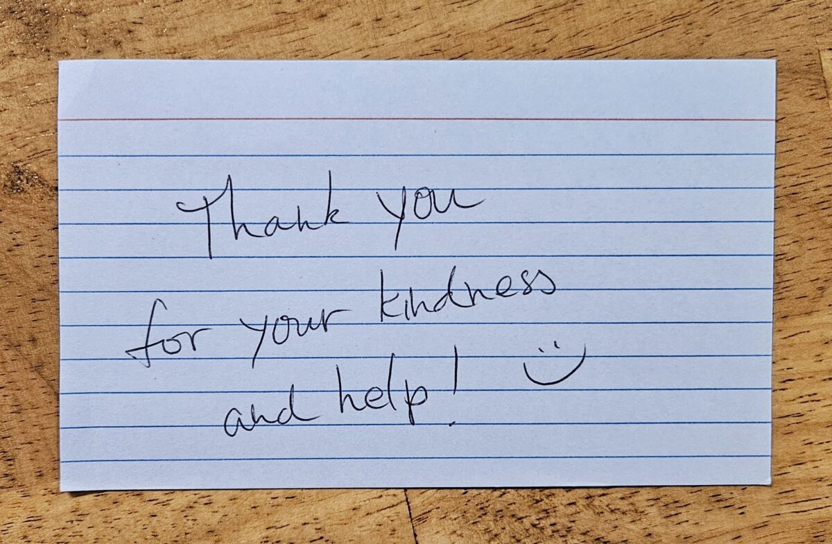 We got this kind note in the mail with a payment. Always good to know that it was a job well done! Customer reviews and small business are a perfect pair.